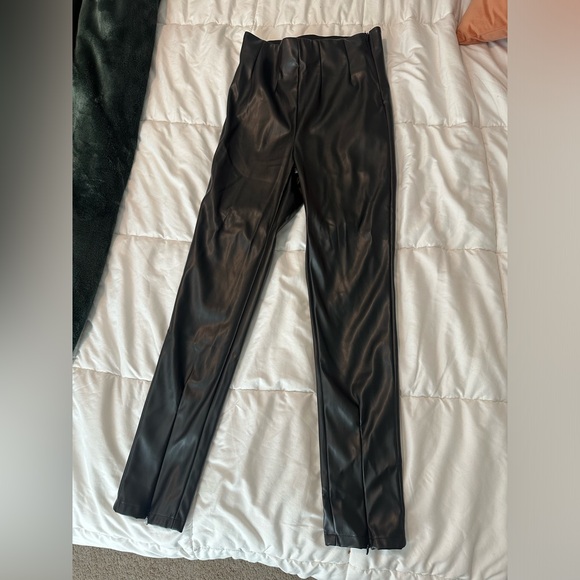 Bohme Black Vegan Leather Tara Pant - Picture 2 of 2